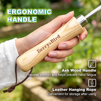 Stainless Steel Trowel, Garden Small Flower Hand Shovel, Potting Soils Scoop with Wood Handle, Gardening Bonsai Tools for Transplanting Digging Weeding Planting