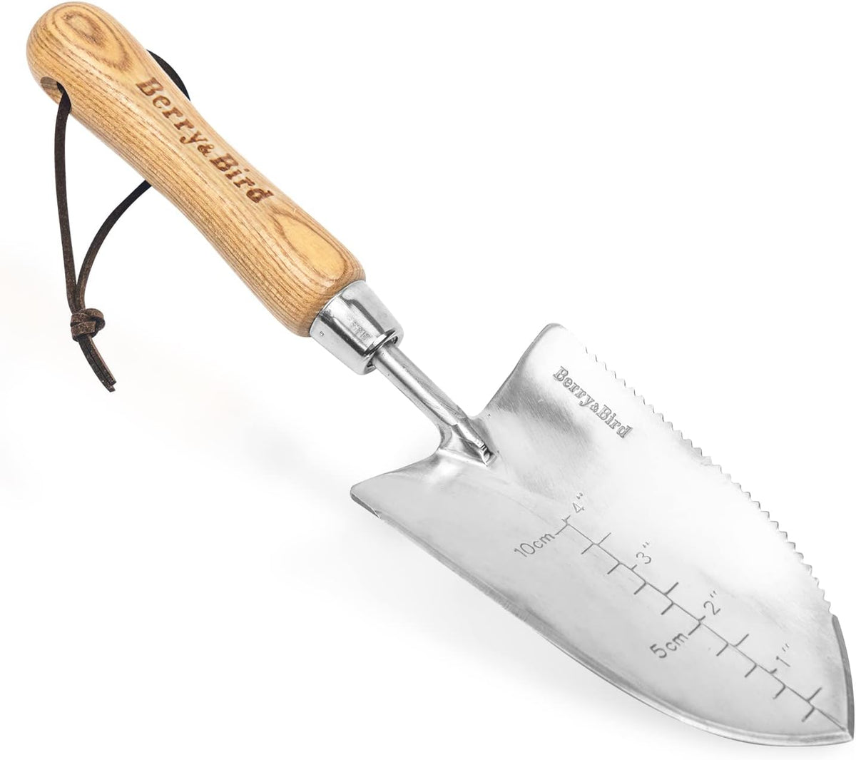 Stainless Steel Trowel, Garden Small Flower Hand Shovel, Potting Soils Scoop with Wood Handle, Gardening Bonsai Tools for Transplanting Digging Weeding Planting