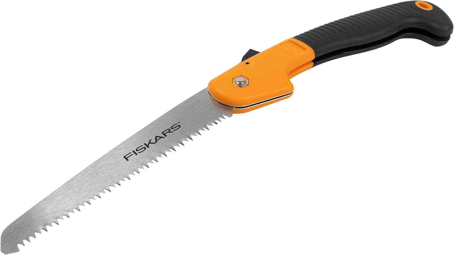 Folding Hand Saw, 7" Pruning Saw with Power Tooth Blade with Triple Ground Teeth that Powers Through Wood Faster, Soft Grip Handle