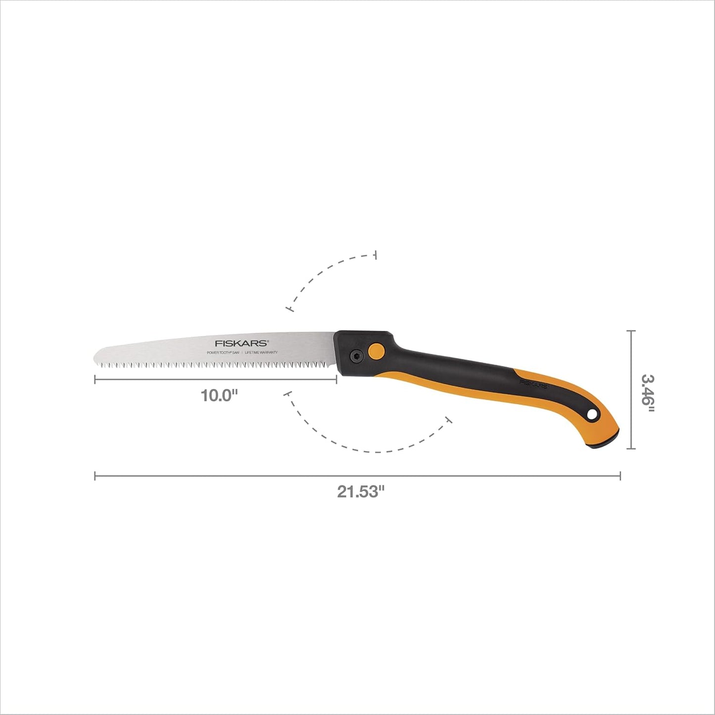 Folding Hand Saw, 7" Pruning Saw with Power Tooth Blade with Triple Ground Teeth that Powers Through Wood Faster, Soft Grip Handle
