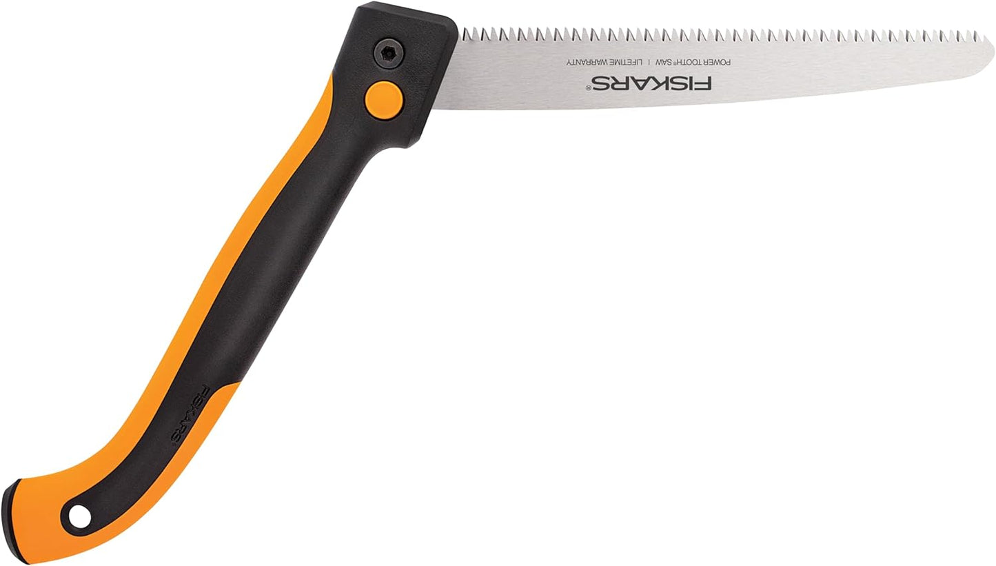 Folding Hand Saw, 7" Pruning Saw with Power Tooth Blade with Triple Ground Teeth that Powers Through Wood Faster, Soft Grip Handle