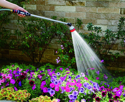 96618 Metal Thumb-Control 7-Pattern 33 in. Watering Wand | Heavy-Duty Water Sprayer for Hanging Plants, Gardens & Lawn Care, Quick Connect Set Bundle