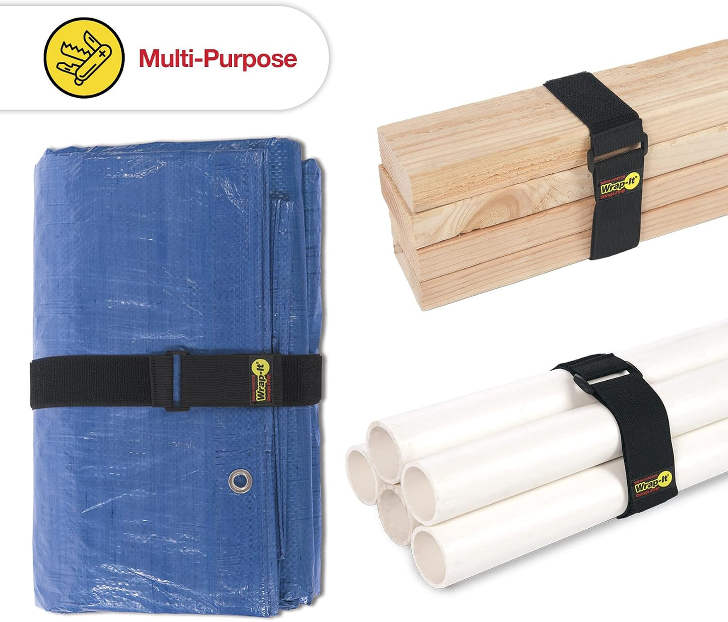 Super-Stretch Straps - 24" (4 Pack) Black