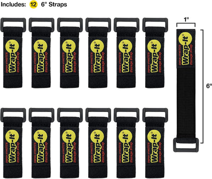 Super-Stretch Straps - 24" (4 Pack) Black