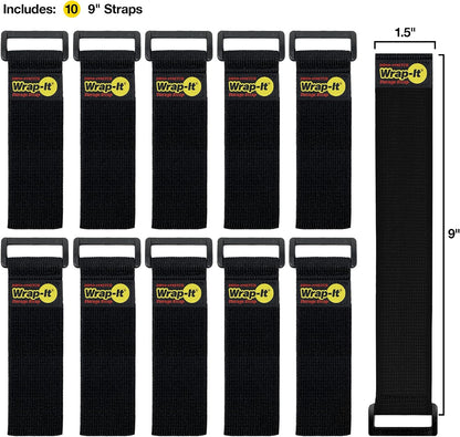 Super-Stretch Straps - 24" (4 Pack) Black