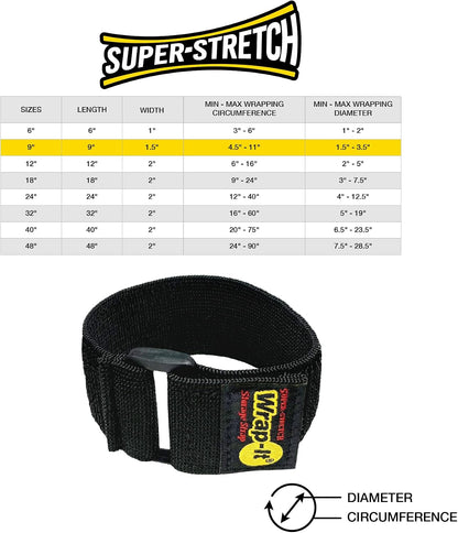Super-Stretch Straps - 24" (4 Pack) Black