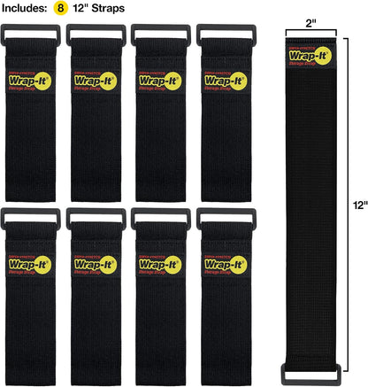 Super-Stretch Straps - 24" (4 Pack) Black