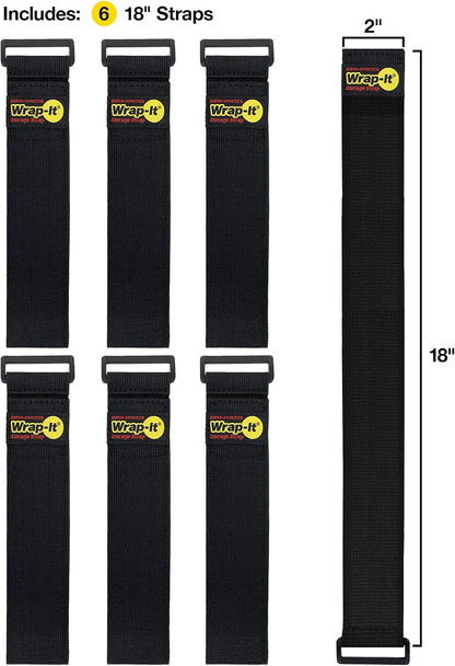 Super-Stretch Straps - 24" (4 Pack) Black