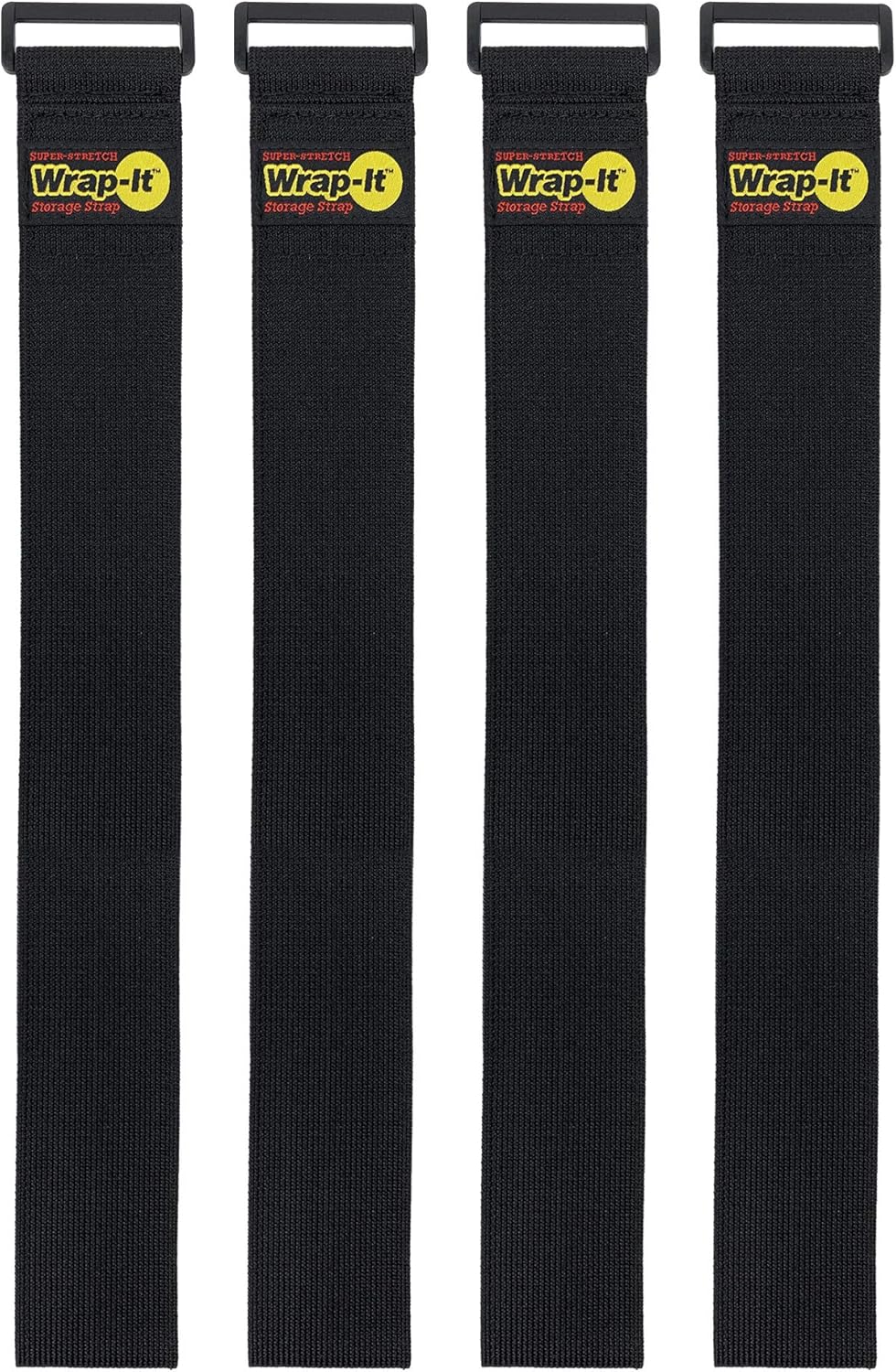Super-Stretch Straps - 24" (4 Pack) Black