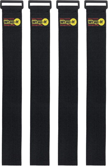 Super-Stretch Straps - 24" (4 Pack) Black
