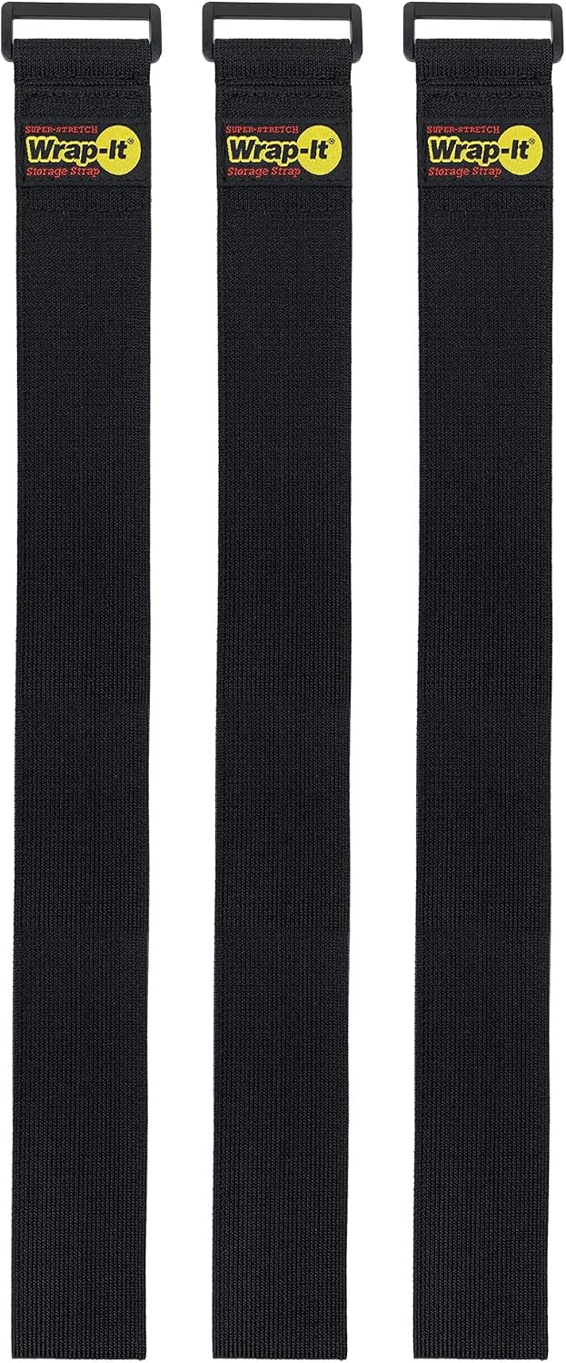Super-Stretch Straps - 24" (4 Pack) Black