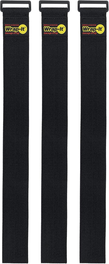 Super-Stretch Straps - 24" (4 Pack) Black