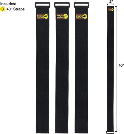 Super-Stretch Straps - 24" (4 Pack) Black