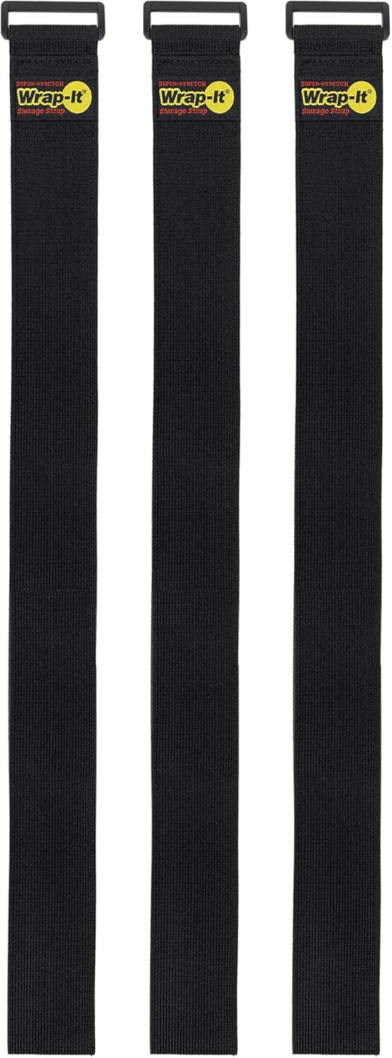 Super-Stretch Straps - 24" (4 Pack) Black