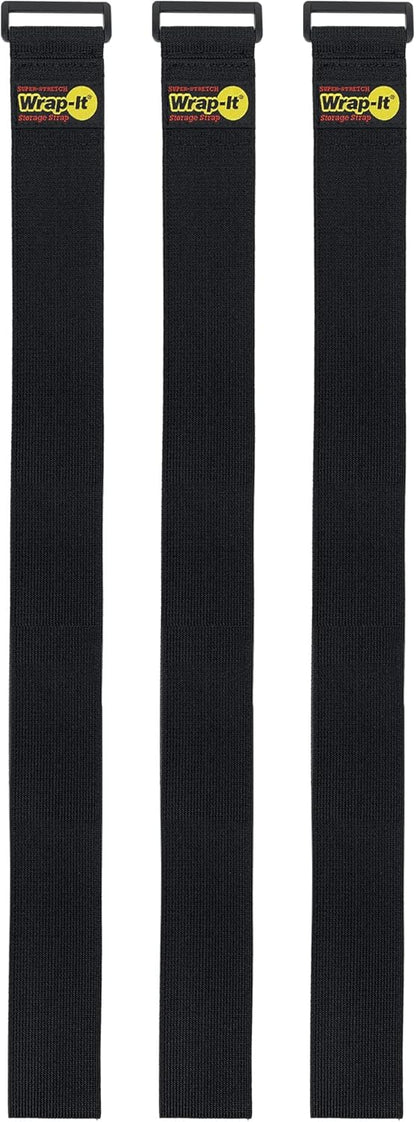 Super-Stretch Straps - 24" (4 Pack) Black