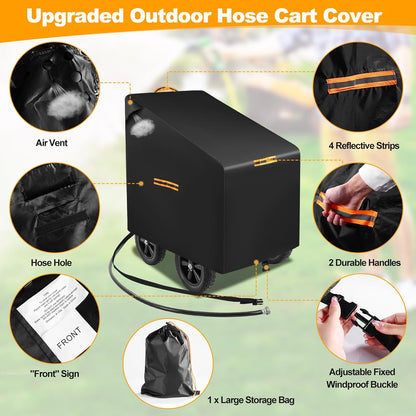 Hose Reel Cart Covers for Outside,420D Hosepipes for Garden, Courtyard