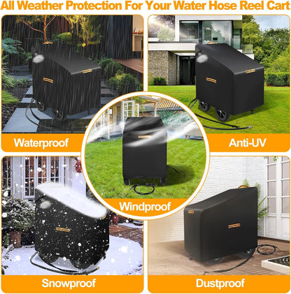 Hose Reel Cart Covers for Outside,420D Hosepipes for Garden, Courtyard