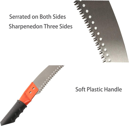 Pole Saw for Tree Trimming, Long Tree Trimmer Pole Saw 10FT, Manual Pole Cutter for Yard Garden and Patios Trees Branches Cutting