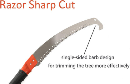 Pole Saw for Tree Trimming, Long Tree Trimmer Pole Saw 10FT, Manual Pole Cutter for Yard Garden and Patios Trees Branches Cutting