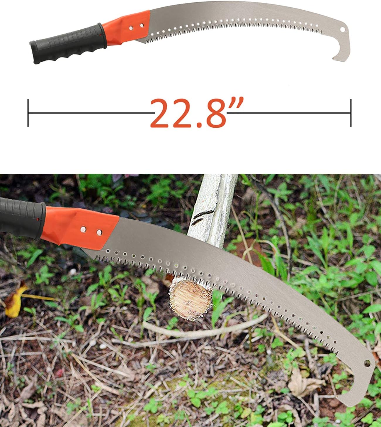 Pole Saw for Tree Trimming, Long Tree Trimmer Pole Saw 10FT, Manual Pole Cutter for Yard Garden and Patios Trees Branches Cutting