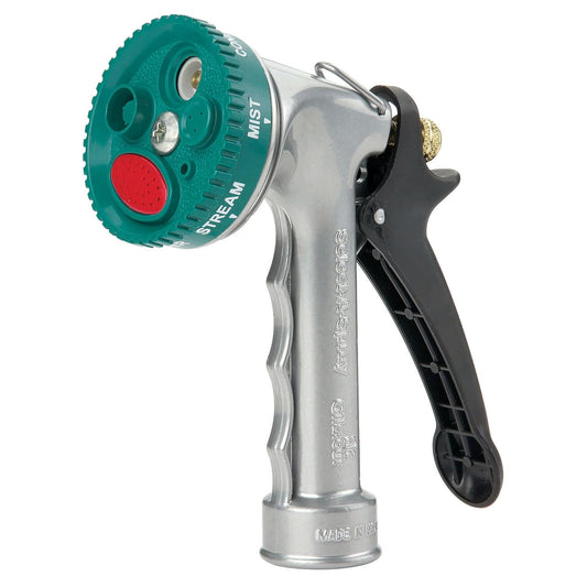 Medium Duty Garden Hose Nozzle with 7 Pre-Set Spray Patterns, Water Hose Nozzle for Watering Garden or Lawn