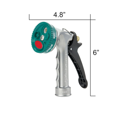 Medium Duty Garden Hose Nozzle with 7 Pre-Set Spray Patterns, Water Hose Nozzle for Watering Garden or Lawn
