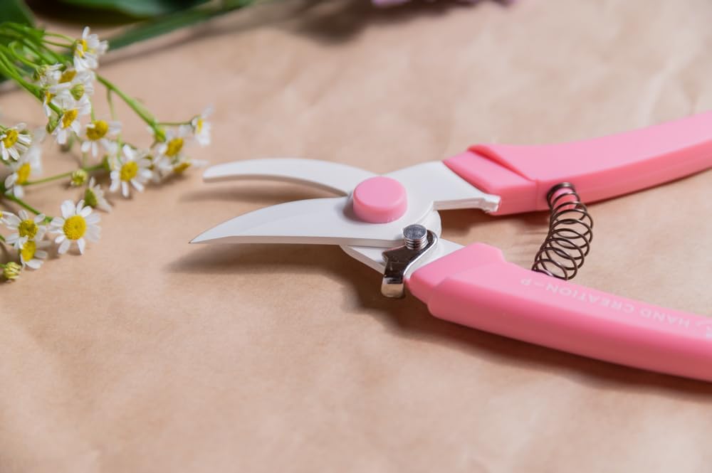 Japanese Hand Pruners - Sakagen Hand Creation, Ultra Sharp Bypass Pruning Shears for Flowers & Gardening, Made in Japan, P-180 (Moss Green)