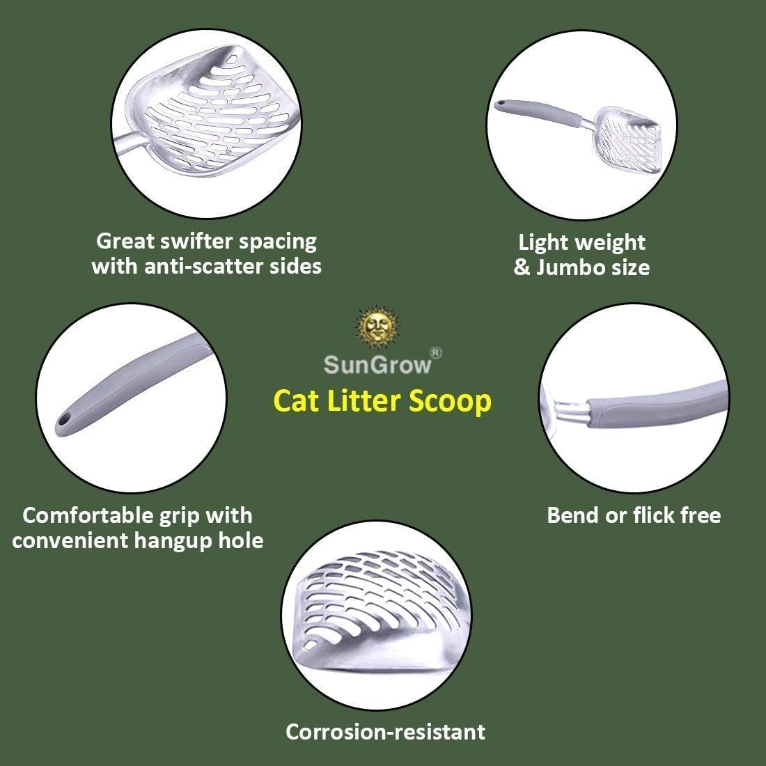 Cat Litter Scoop, Life Transforming Cat Scooper, Reduces Hand Fatigue, Saves Clear Litter, Use with Small Litter Type, Makes Scooping Faster and Easier, Pink, 1 pc