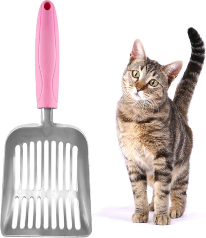 Cat Litter Scoop, Life Transforming Cat Scooper, Reduces Hand Fatigue, Saves Clear Litter, Use with Small Litter Type, Makes Scooping Faster and Easier, Pink, 1 pc