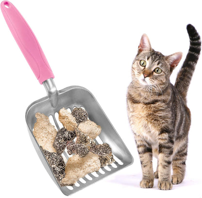 Cat Litter Scoop, Life Transforming Cat Scooper, Reduces Hand Fatigue, Saves Clear Litter, Use with Small Litter Type, Makes Scooping Faster and Easier, Pink, 1 pc
