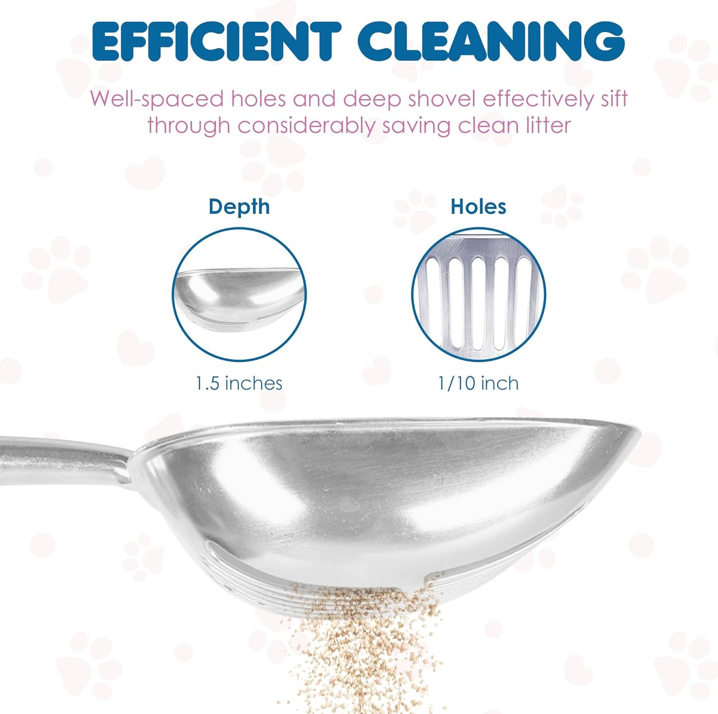 Cat Litter Scoop, Life Transforming Cat Scooper, Reduces Hand Fatigue, Saves Clear Litter, Use with Small Litter Type, Makes Scooping Faster and Easier, Pink, 1 pc