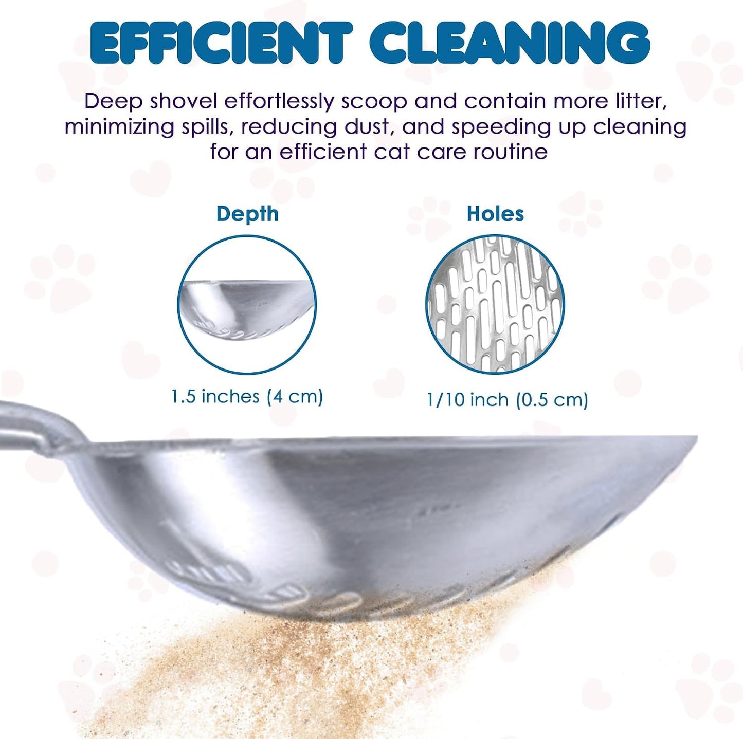 Cat Litter Scoop, Life Transforming Cat Scooper, Reduces Hand Fatigue, Saves Clear Litter, Use with Small Litter Type, Makes Scooping Faster and Easier, Pink, 1 pc