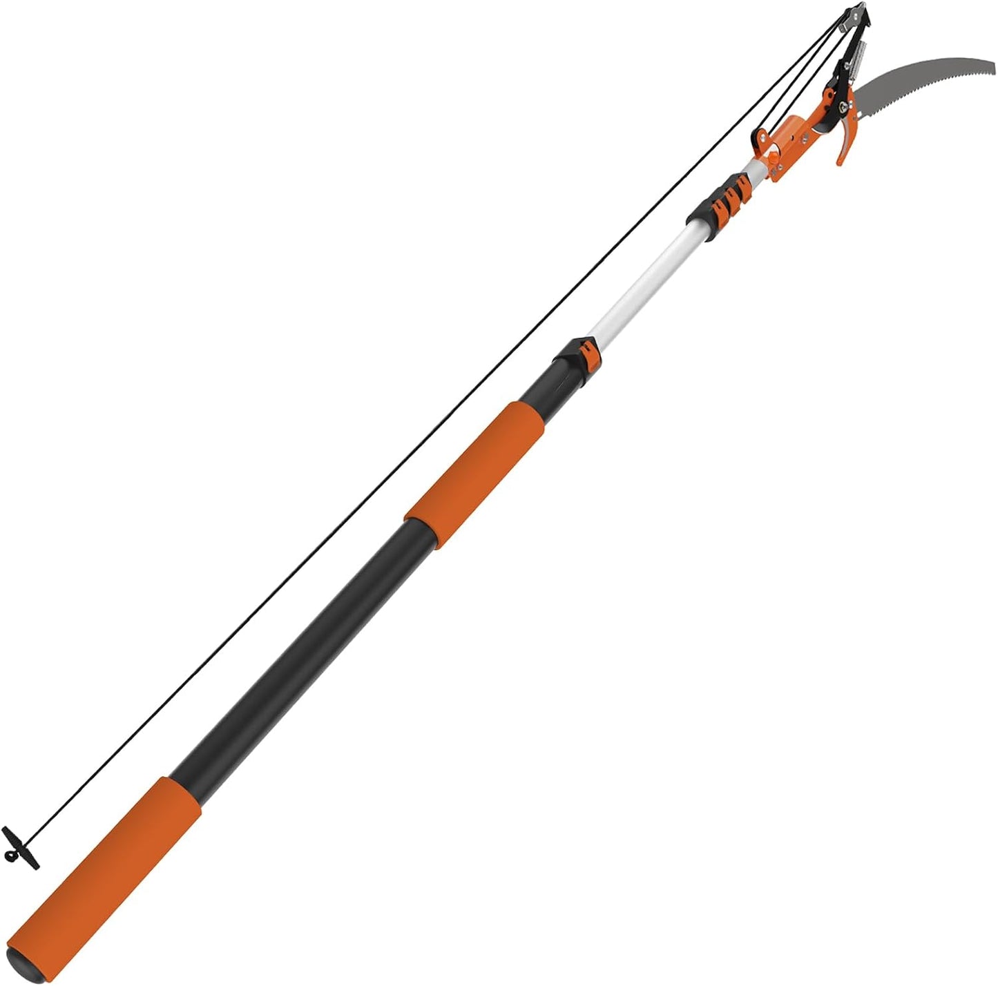 SISUPASSIE 20FT Reach Tree Trimmer, Telescoping Pole Saw with 3-12FT Extension Pole, Manual Tree Pruner Extendable for Yard, Garden, Patios