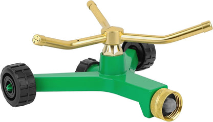 3-Arm Metal Sprinkler with Wheel Base