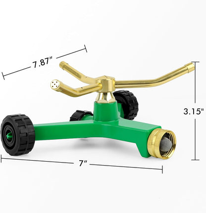 3-Arm Metal Sprinkler with Wheel Base