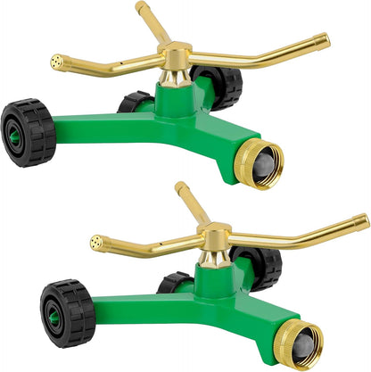3-Arm Metal Sprinkler with Wheel Base