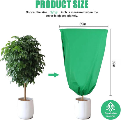 4 Pack Zippered Plant Covers for Freeze Protection, 31.5 x 47.3 in