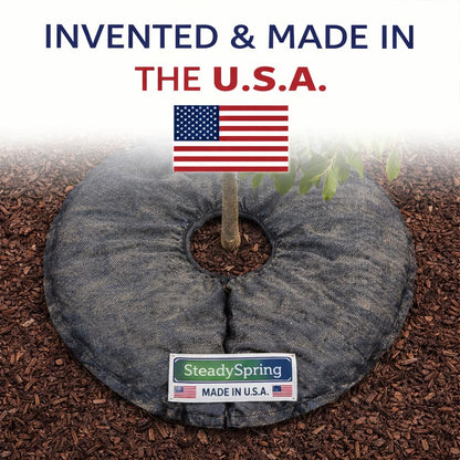 SteadySpring® 24" Smart 30+Day Tree Watering Mat - AUTO Refills with RAIN and Slow Releases As Plant Needs - for Root Balls 11" - 15" Dia Slow Release Technology Prevents Over and Under Watering (1)