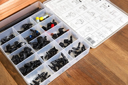 69500 92-Piece Drip Irrigation Assortment Kit, Black