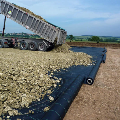 Driveway Fabric 6x300 ft - Commercial Weed Barrier, Heavy Duty 3.5OZ Landscape Fabric for Road, French Drain, Erosion Control, Construction Projects