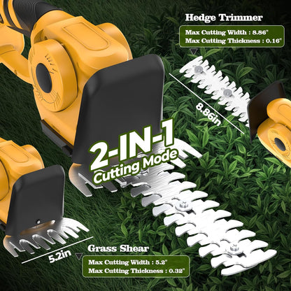 Cordless Hedge Trimmer Compatible with Dewalt 20V Battery
