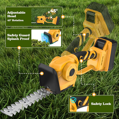 Cordless Hedge Trimmer Compatible with Dewalt 20V Battery