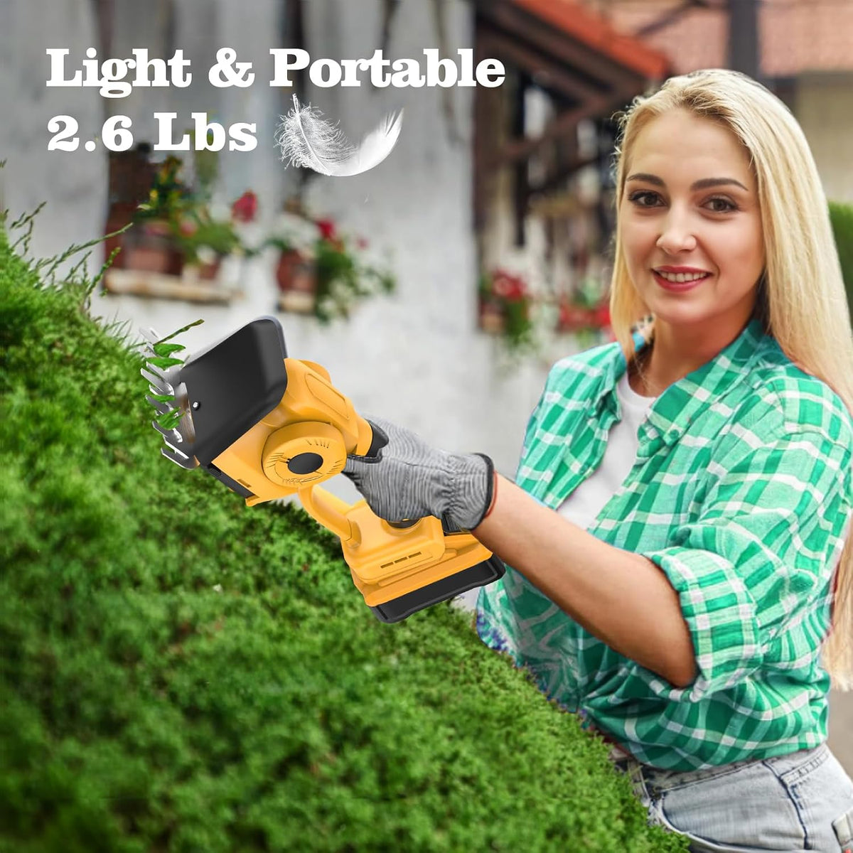 Cordless Hedge Trimmer Compatible with Dewalt 20V Battery