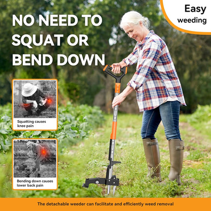 Weed Puller Tool,No Bending/Kneeling for Lawn,Yard & Garden Tool