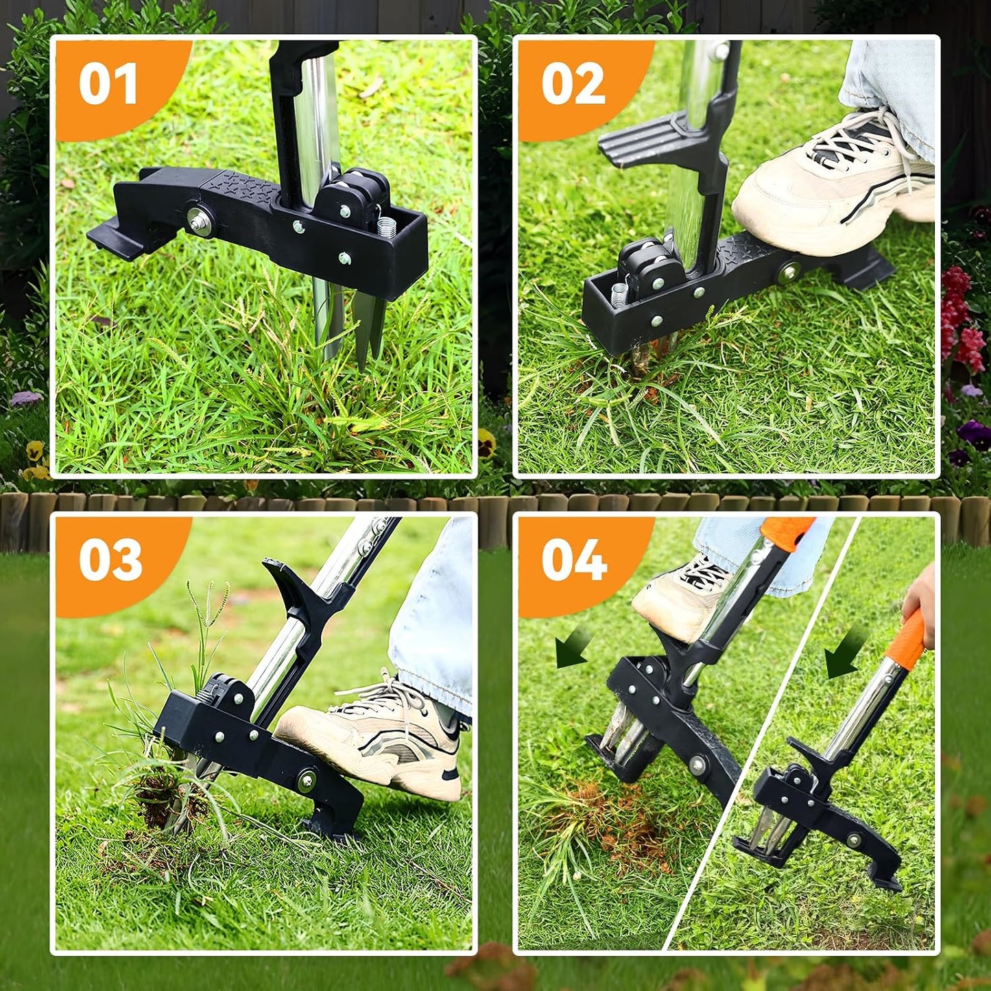 Weed Puller Tool,No Bending/Kneeling for Lawn,Yard & Garden Tool