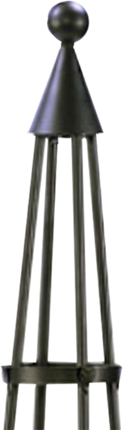 Achla Designs OBL-01, 61-in Wrought Iron Garden Obelisk Trellis, H, Graphite