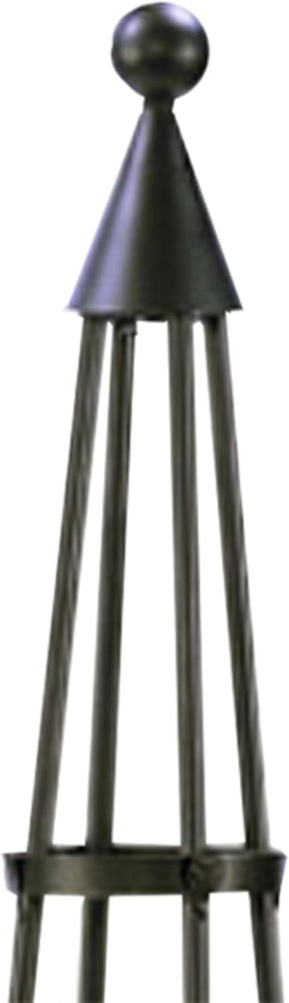 Achla Designs OBL-01, 61-in Wrought Iron Garden Obelisk Trellis, H, Graphite