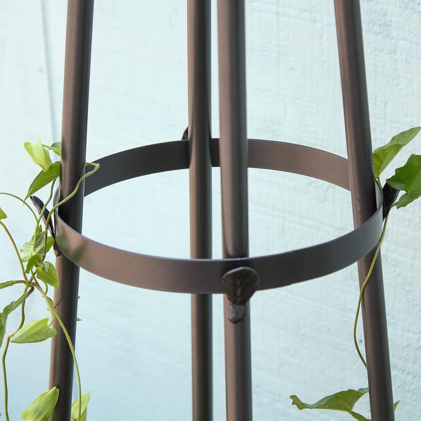 Achla Designs OBL-01, 61-in Wrought Iron Garden Obelisk Trellis, H, Graphite