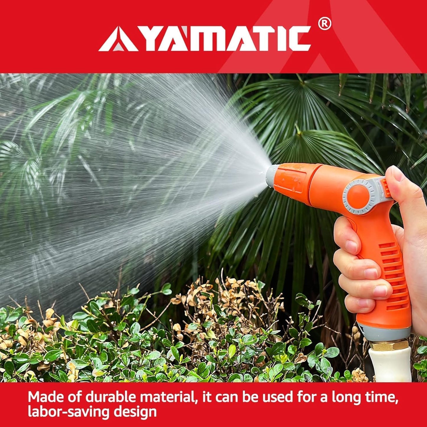 Garden Hose Nozzle Sprayer, 4 Adjustable Spray Patterns, 2PCS