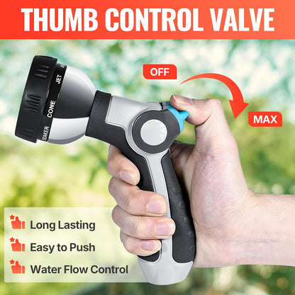 Garden Hose Nozzle Sprayer, 4 Adjustable Spray Patterns, 2PCS
